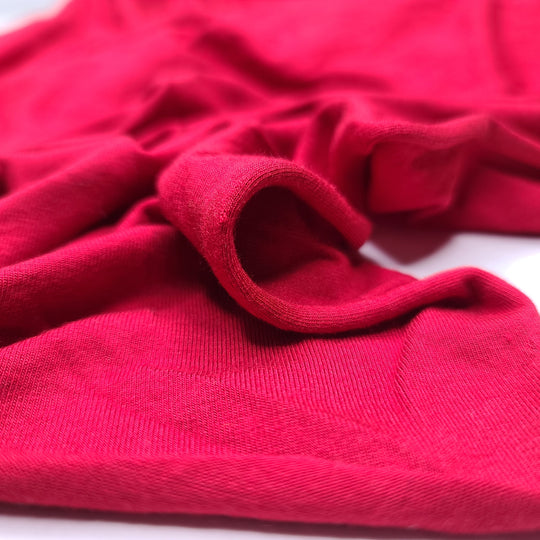 He Wears A Baseball Cap - Jersey Cotton Blend Knit - Red - 1.25M Bundle - FABCYCLE Deadstock and Sustainble Fabrics and Sewing Supplies (6595646324849)