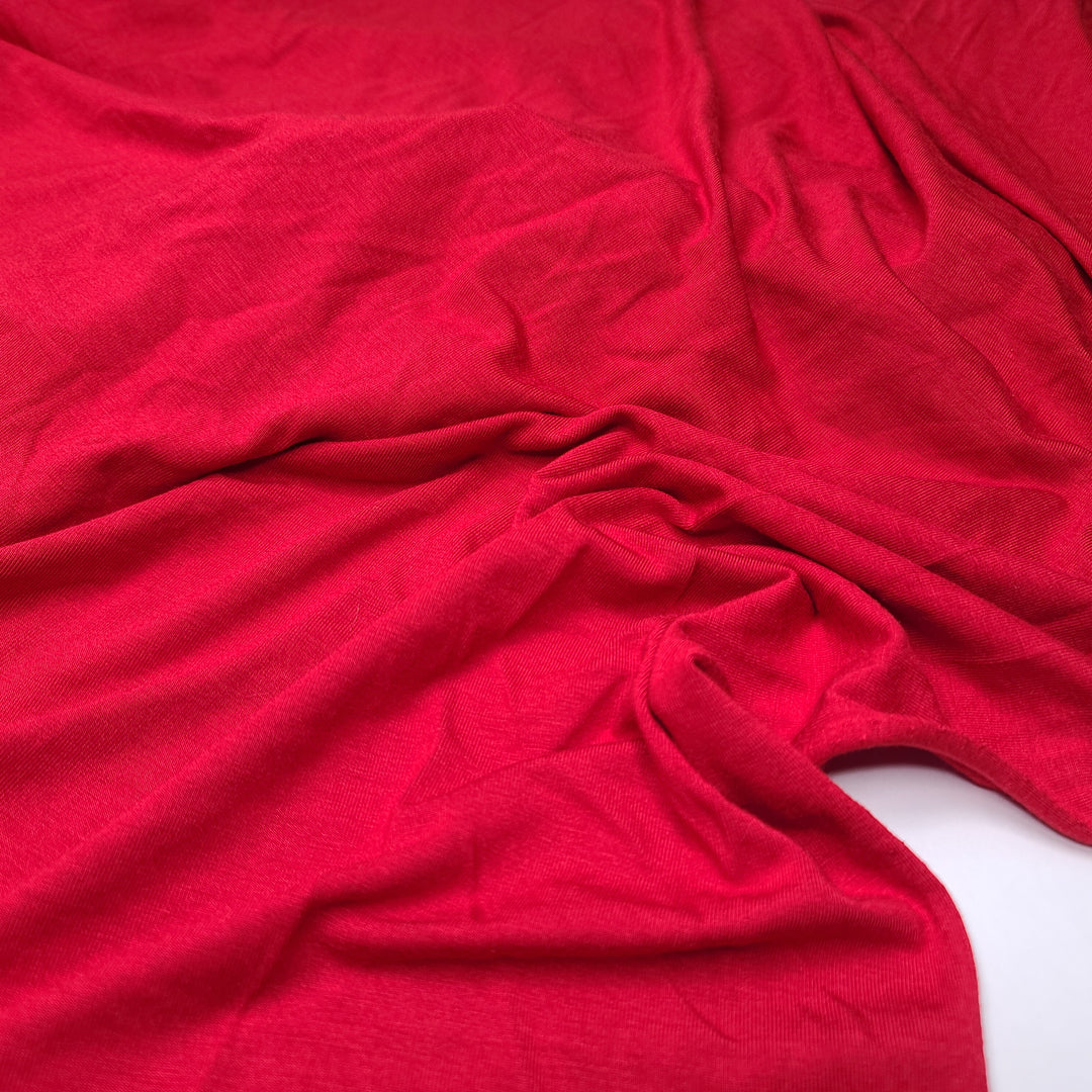 He Wears A Baseball Cap - Jersey Cotton Blend Knit - Red - 1.25M Bundle - FABCYCLE Deadstock and Sustainble Fabrics and Sewing Supplies (6595646324849)