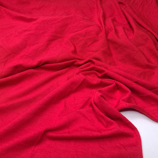 He Wears A Baseball Cap - Jersey Cotton Blend Knit - Red - 1.25M Bundle - FABCYCLE Deadstock and Sustainble Fabrics and Sewing Supplies (6595646324849)