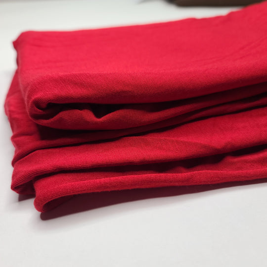 He Wears A Baseball Cap - Jersey Cotton Blend Knit - Red - 1.25M Bundle - FABCYCLE Deadstock and Sustainble Fabrics and Sewing Supplies (6595646324849)