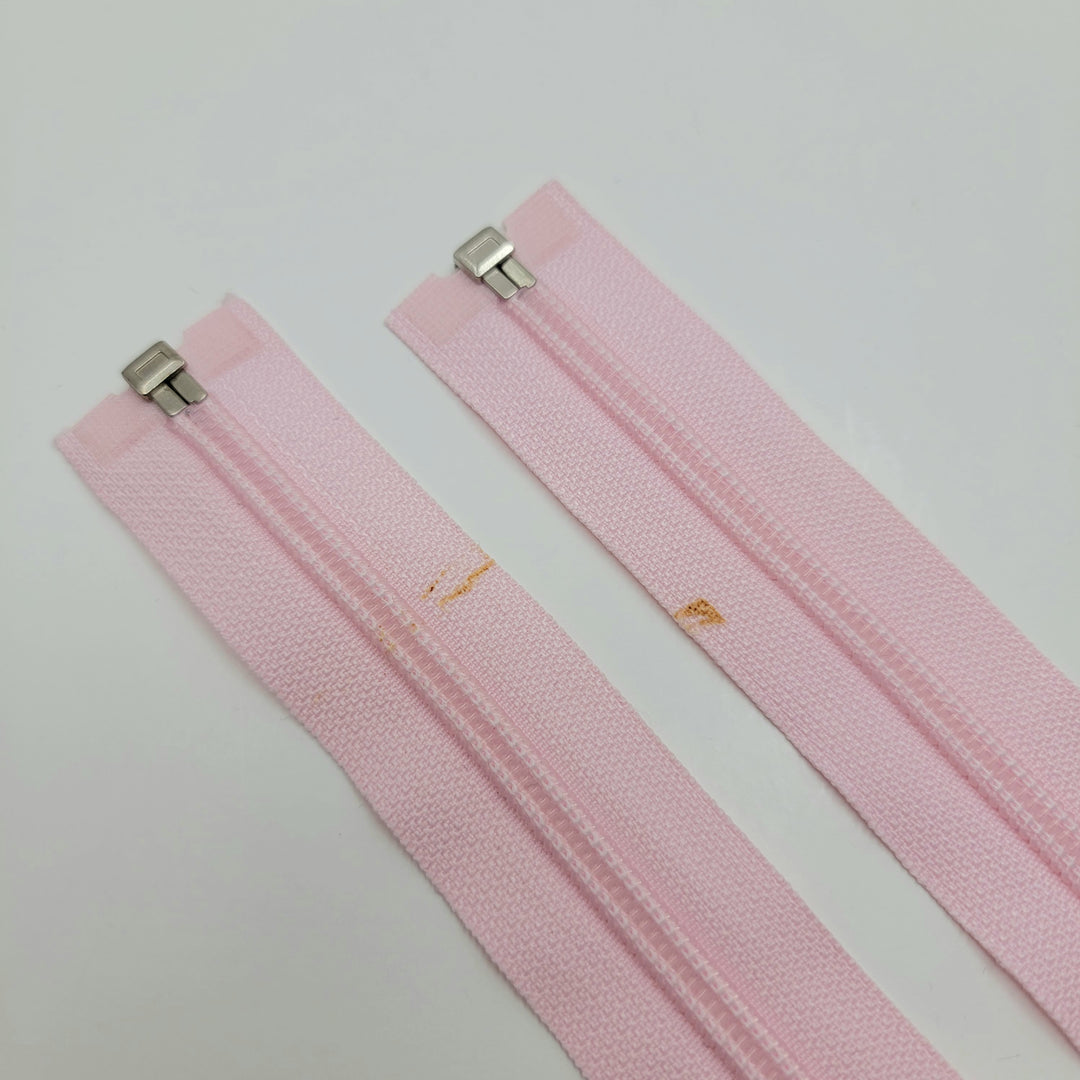 19" Coil Zipper - Separating - Light Pink - FABCYCLE Deadstock and Sustainble Fabrics and Sewing Supplies (6600675557489)