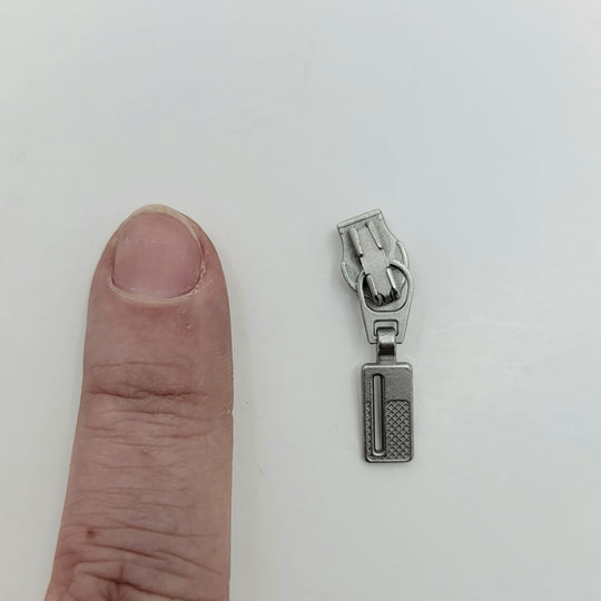 YKK Zipper Slider - Metal - Silver - FABCYCLE Deadstock and Sustainble Fabrics and Sewing Supplies (6603963760753)