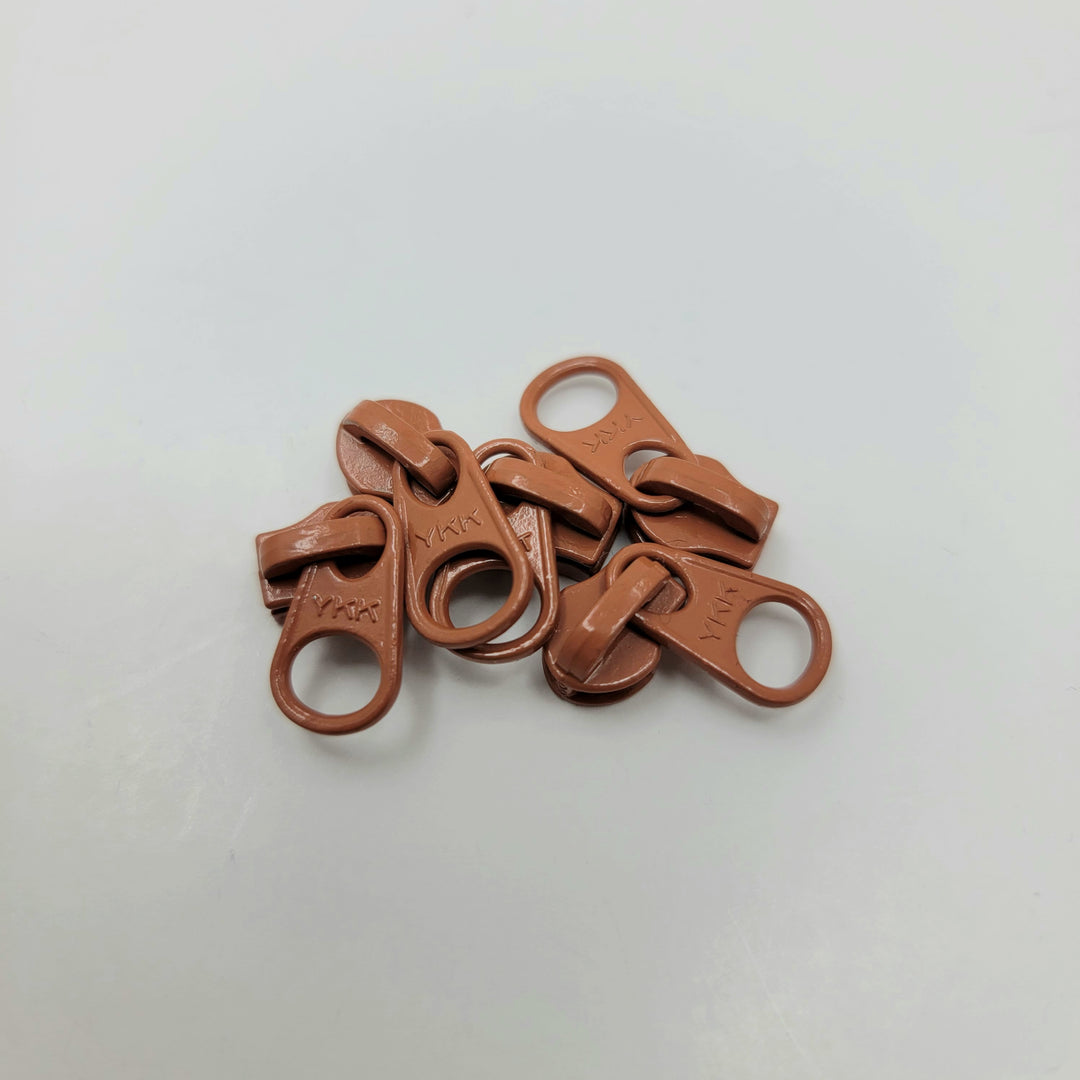 YKK Zipper Slider - Metal - Orange - FABCYCLE Deadstock and Sustainble Fabrics and Sewing Supplies (6603998036081)