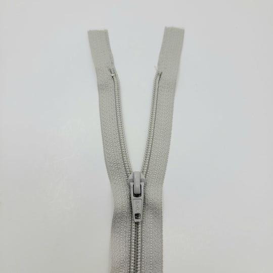 19" PAC Coil Zipper - Separating - Light Grey - FABCYCLE Deadstock and Sustainble Fabrics and Sewing Supplies (6604009406577)