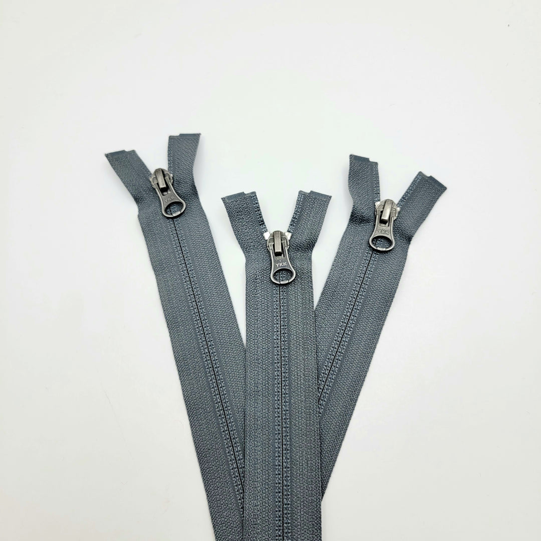 27" YKK Coil Zipper - Invisible - Grey - FABCYCLE Deadstock and Sustainble Fabrics and Sewing Supplies (6604292128881)