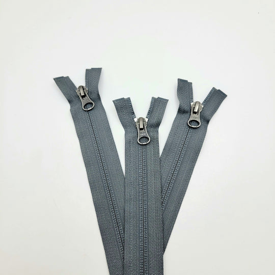 26" YKK Coil Zipper - Invisible - Grey - FABCYCLE Deadstock and Sustainble Fabrics and Sewing Supplies (6604292358257)