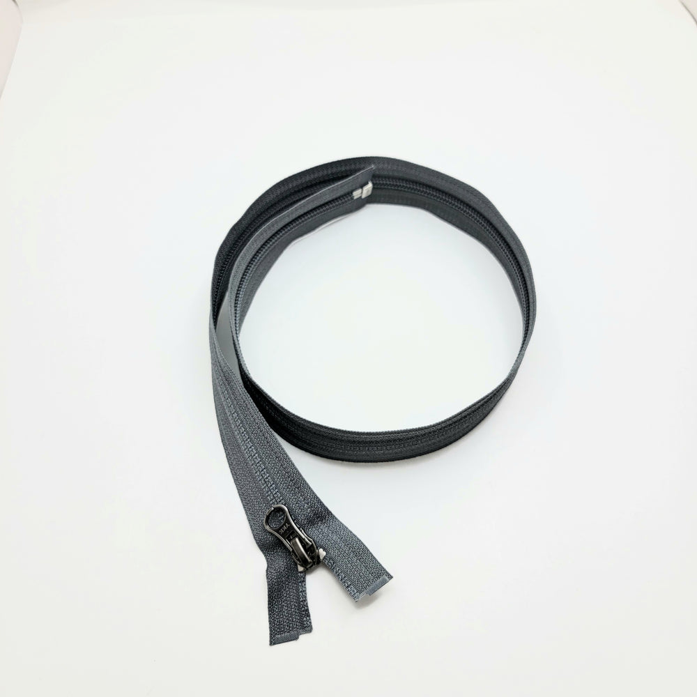 27" YKK Coil Zipper - Invisible - Grey - FABCYCLE Deadstock and Sustainble Fabrics and Sewing Supplies (6604292128881)