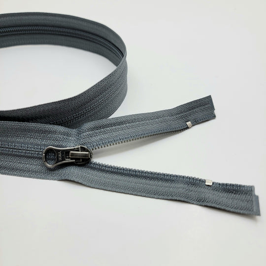 27" YKK Coil Zipper - Invisible - Grey - FABCYCLE Deadstock and Sustainble Fabrics and Sewing Supplies (6604292128881)