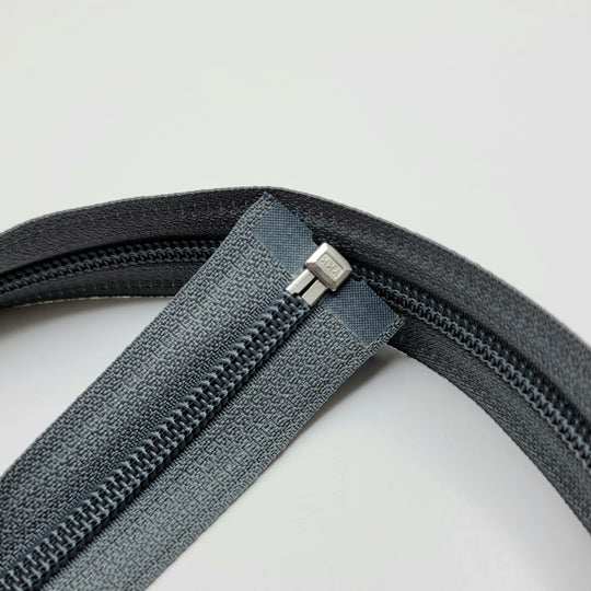 27" YKK Coil Zipper - Invisible - Grey - FABCYCLE Deadstock and Sustainble Fabrics and Sewing Supplies (6604292128881)