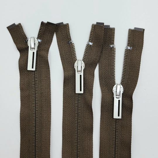 25.5" YKK Coil Zipper - Invisible - Brown - FABCYCLE Deadstock and Sustainble Fabrics and Sewing Supplies (6604311363697)