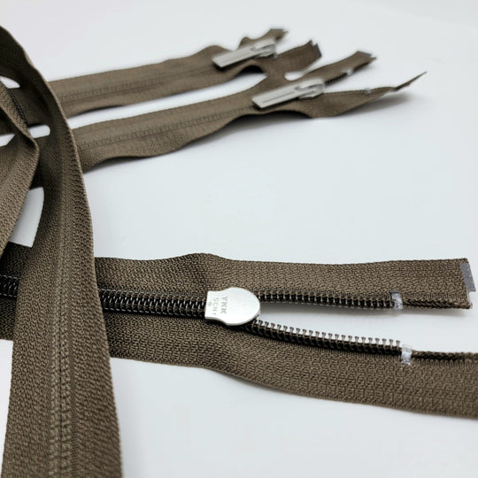 25.5" YKK Coil Zipper - Invisible - Brown - FABCYCLE Deadstock and Sustainble Fabrics and Sewing Supplies (6604311363697)