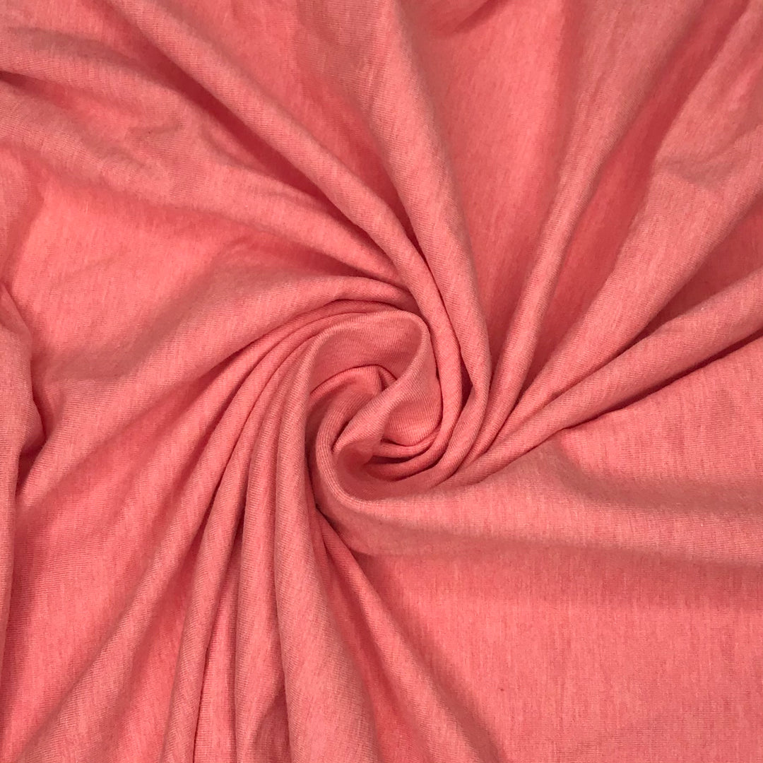 Piggy Pink - Jersey Fleece Rayon From Bamboo Blend Knit - Pink - 1M Bundle (6572148228209)
