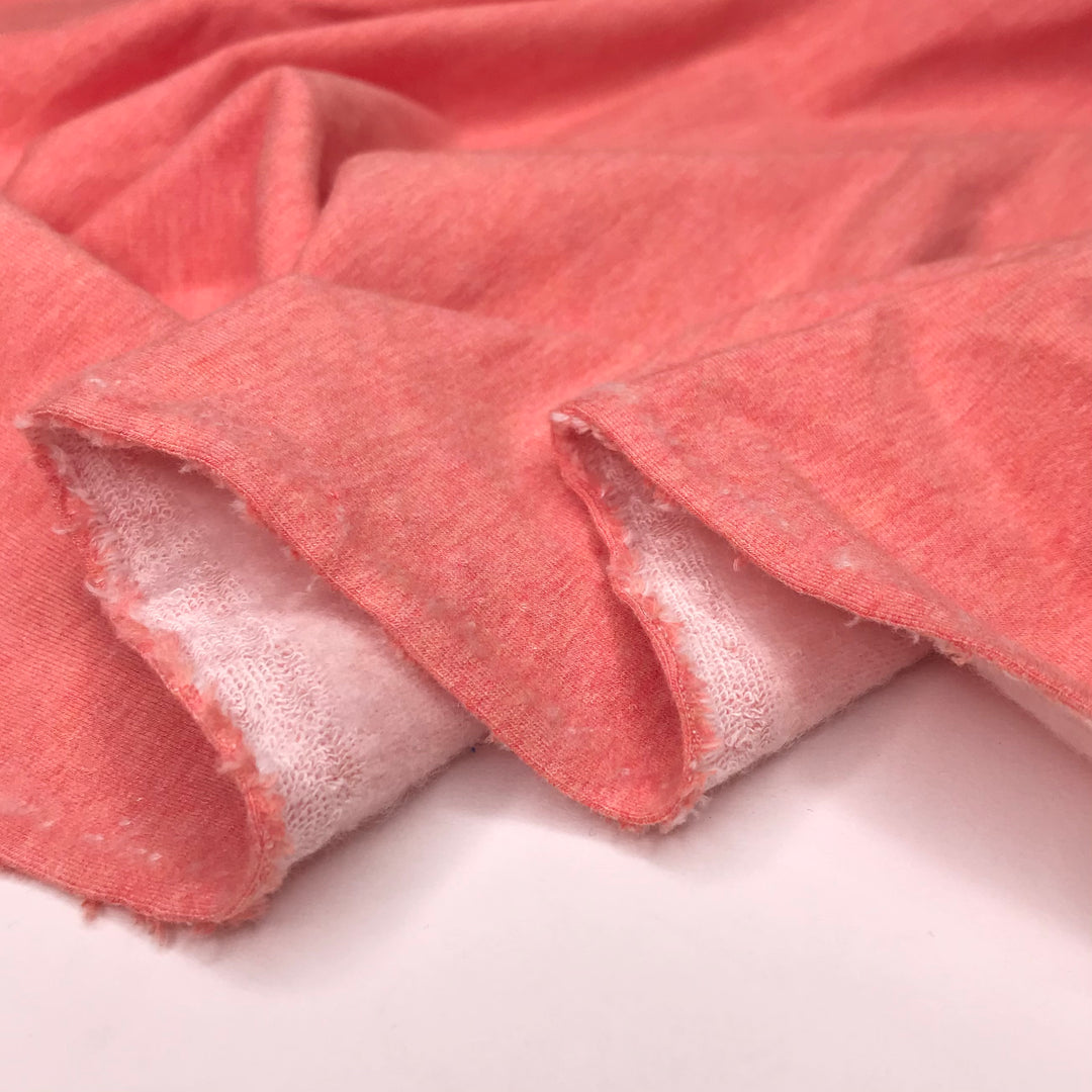 Piggy Pink - Jersey Fleece Rayon From Bamboo Blend Knit - Pink - 1M Bundle (6572148228209)