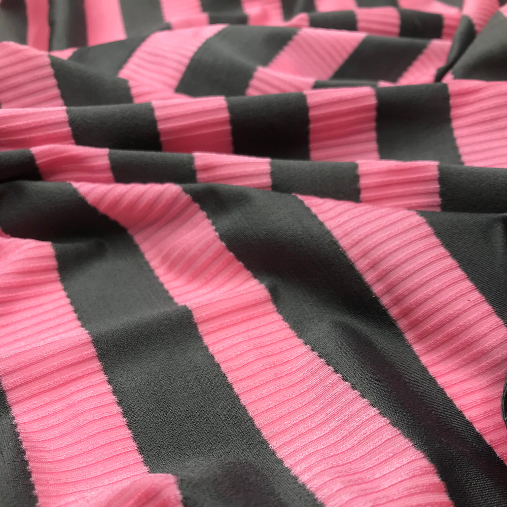 Stripy Confections - Poly/Spandex Knit - Pink Stripes - 1.4M Bundle (6574113685617)