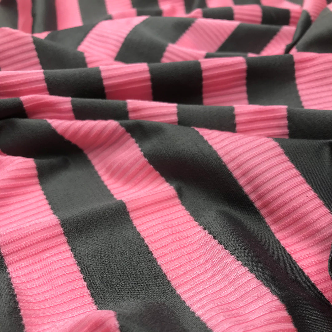 Stripy Confections - Poly/Spandex Knit - Pink Stripes - 1.4M Bundle (6574113685617)