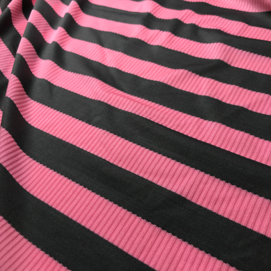 Stripy Confections - Poly/Spandex Knit - Pink Stripes - 1.4M Bundle (6574113685617)