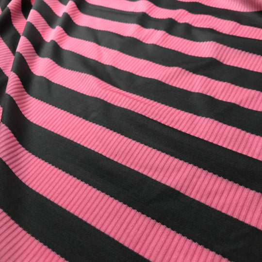 Stripy Confections - Poly/Spandex Knit - Pink Stripes - 1.4M Bundle (6574113685617)