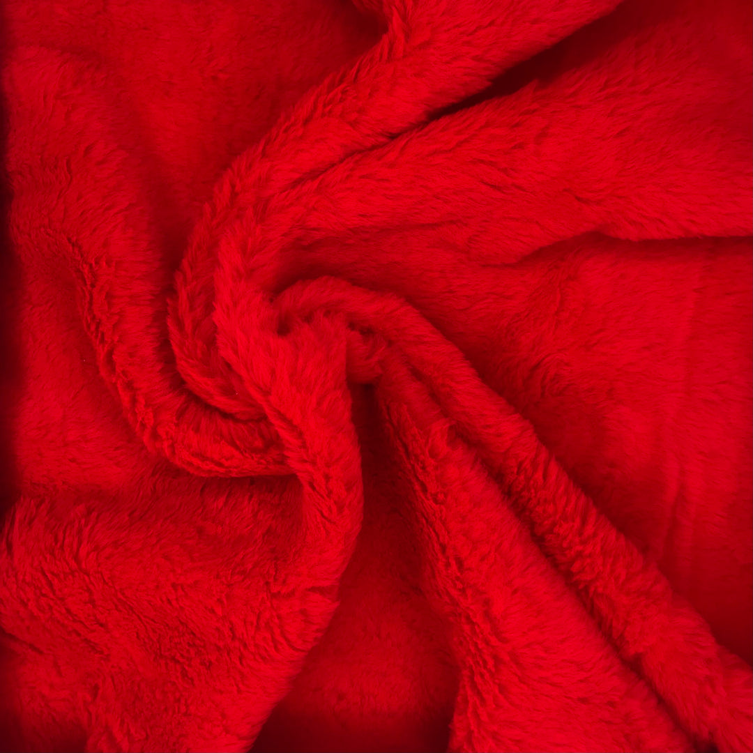 Elmo Says Hi - Short Hair Acrylic/Poly Woven - Red - 2M Bundle (6574664089713)