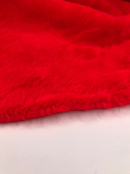 Elmo Says Hi - Short Hair Acrylic/Poly Woven - Red - 2M Bundle (6574664089713)