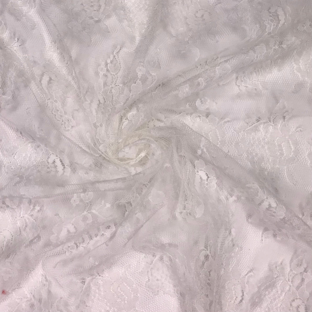 Brandy Veil - Nylon Woven - Cream Floral - 3.25M Bundle (6574677000305)
