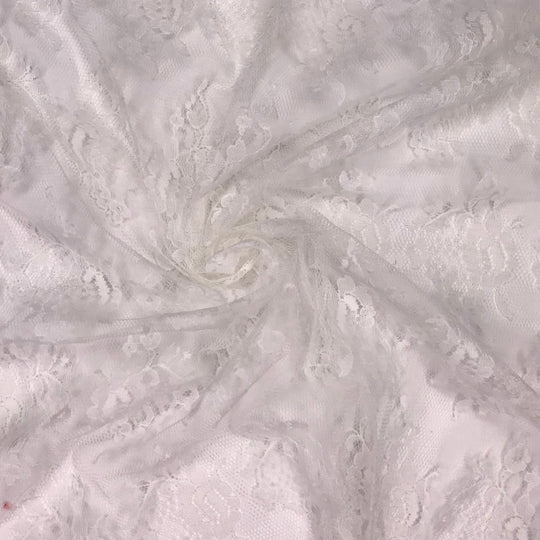 Brandy Veil - Nylon Woven - Cream Floral - 3.25M Bundle (6574677000305)
