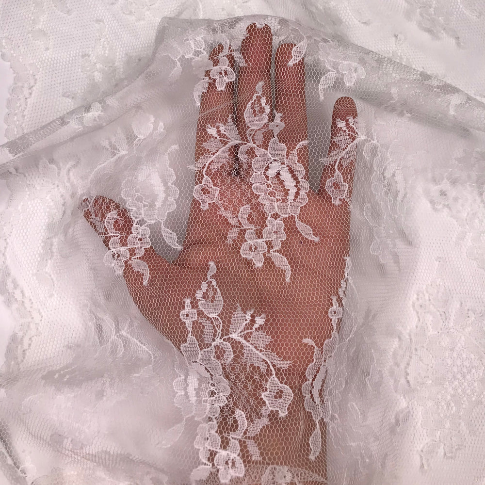 Brandy Veil - Nylon Woven - Cream Floral - 3.25M Bundle (6574677000305)