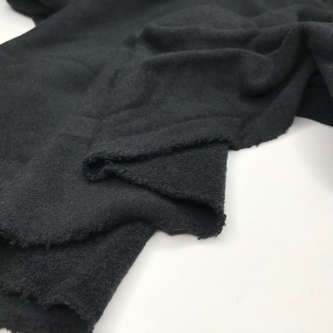 Worn In Sweater - Jersey Fleece Cotton Blend Knit - Black - 3M Bundle (6575173763185)