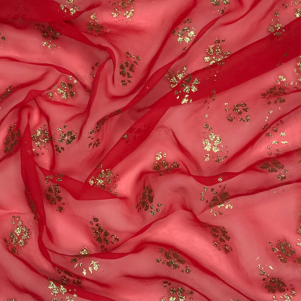 Fabulously Messy Paws - Glitter Poly Woven - Red Abstract - 1.2M Bundle (6577436295281)
