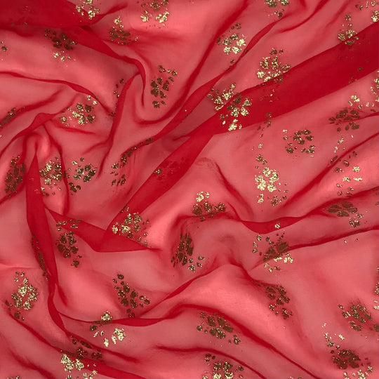 Fabulously Messy Paws - Glitter Poly Woven - Red Abstract - 1.2M Bundle (6577436295281)