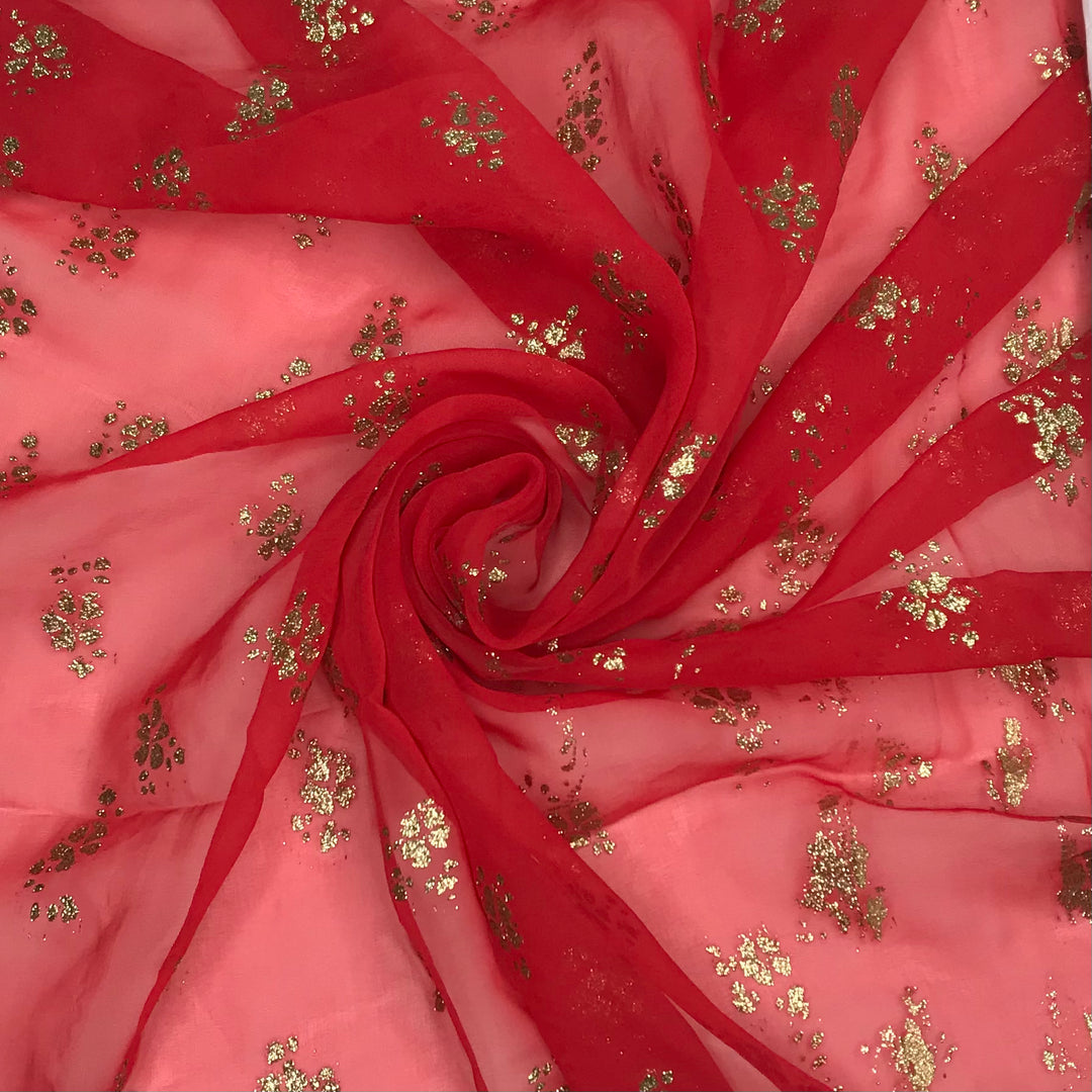Fabulously Messy Paws - Glitter Poly Woven - Red Abstract - 1.2M Bundle (6577436295281)