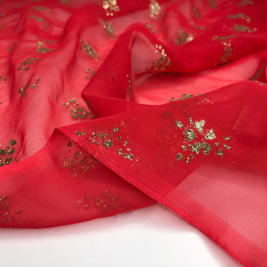 Fabulously Messy Paws - Glitter Poly Woven - Red Abstract - 1.2M Bundle (6577436295281)