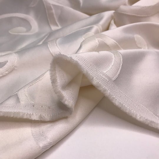 Anniversaire - Polyester Blend Woven - Cream Swirl Leafs - 0.8M Bundle (6577489576049)