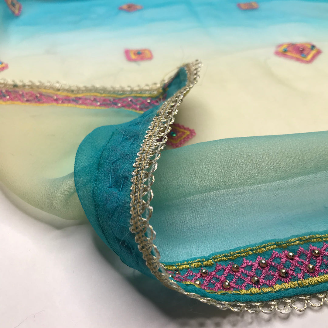 Cotton Candy Daze - Poly Woven - Blue/Yellow Embroidery - 2.2M Bundle (6580231405681)