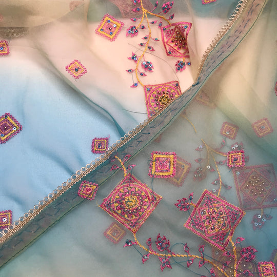 Cotton Candy Daze - Poly Woven - Blue/Yellow Embroidery - 2.2M Bundle (6580231405681)