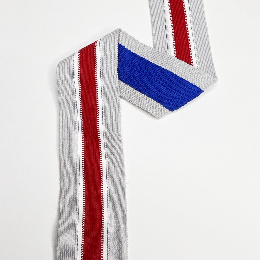 Cuffs Ribbing - Grey/White Stripes - 1M (6588014133361)