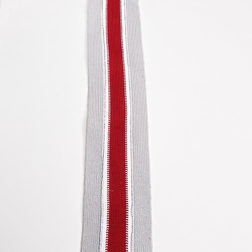 Cuffs Ribbing - Grey/White Stripes - 1M (6588014133361)
