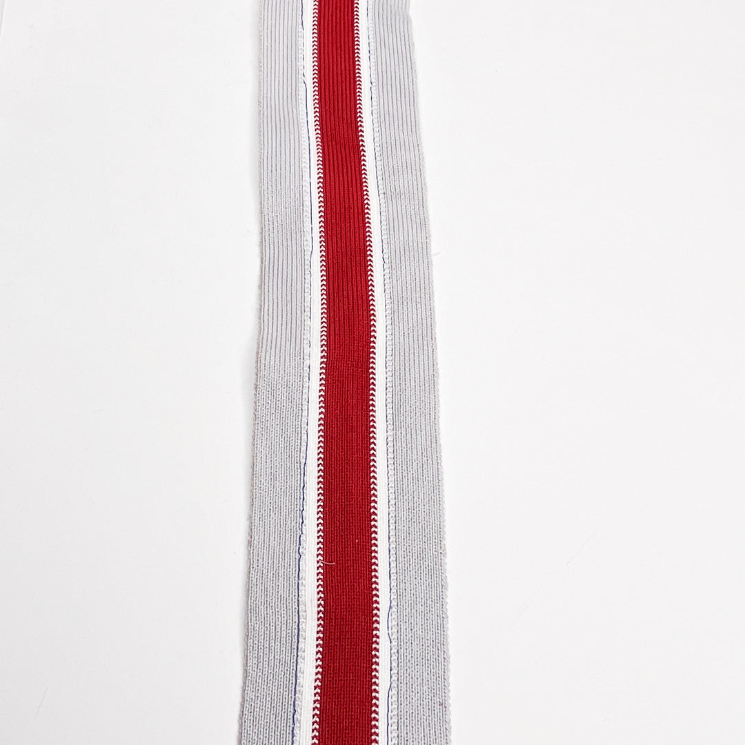 Cuffs Ribbing - Grey/White Stripes - 1M (6588014133361)