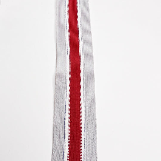Cuffs Ribbing - Grey/White Stripes - 1M (6588014133361)