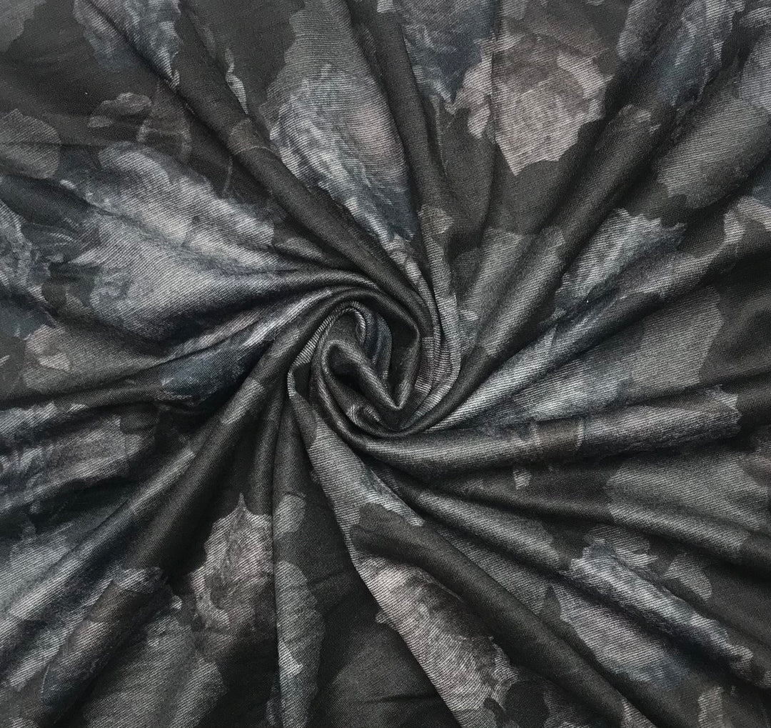 UB- Sweet Dream Bouquet - Poly/Spandex Woven - Black Floral - 3M Bundle (6591610945649)
