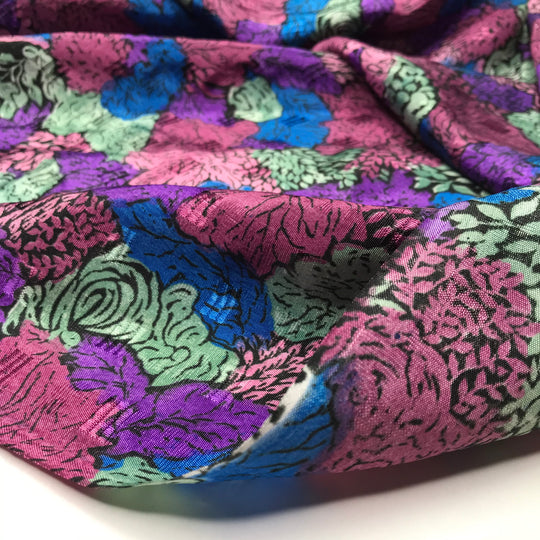 Table Of Flower Arrangements - Satin Poly Woven - Purple Multi Floral - 3.6M Bundle (6599183532145)