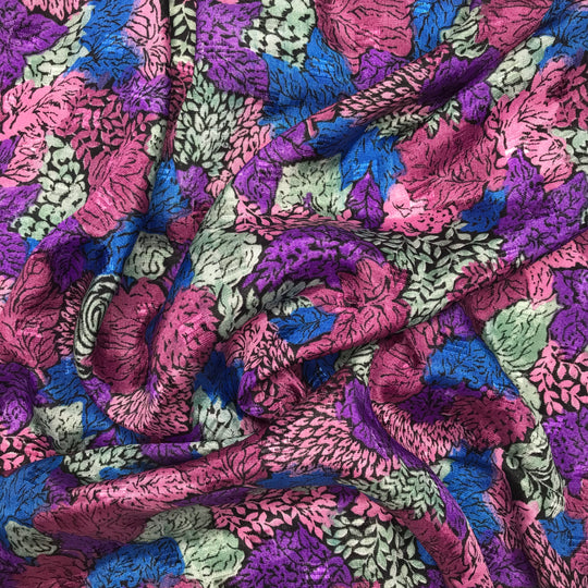 Table Of Flower Arrangements - Satin Poly Woven - Purple Multi Floral - 3.6M Bundle (6599183532145)