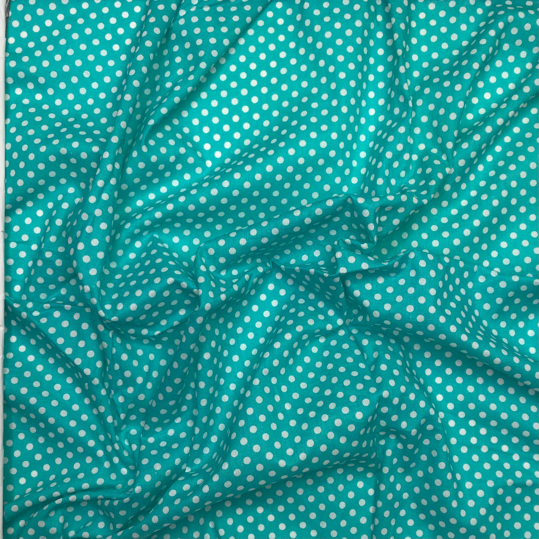 Polka Dot Bikini - Cotton Woven - Light Blue/White Polka Dots - 0.55M Bundle (6600592326769)