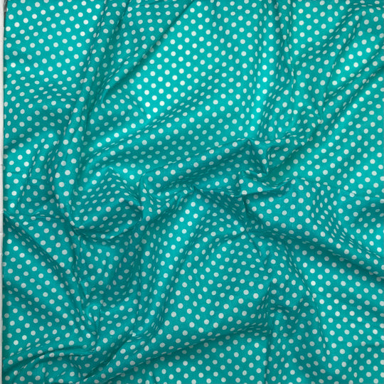 Polka Dot Bikini - Cotton Woven - Light Blue/White Polka Dots - 0.55M Bundle (6600592326769)