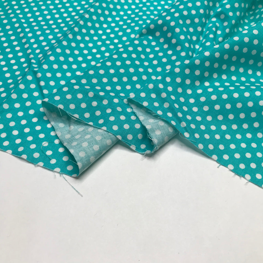 Polka Dot Bikini - Cotton Woven - Light Blue/White Polka Dots - 0.55M Bundle (6600592326769)