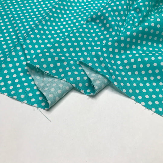 Polka Dot Bikini - Cotton Woven - Light Blue/White Polka Dots - 0.55M Bundle (6600592326769)