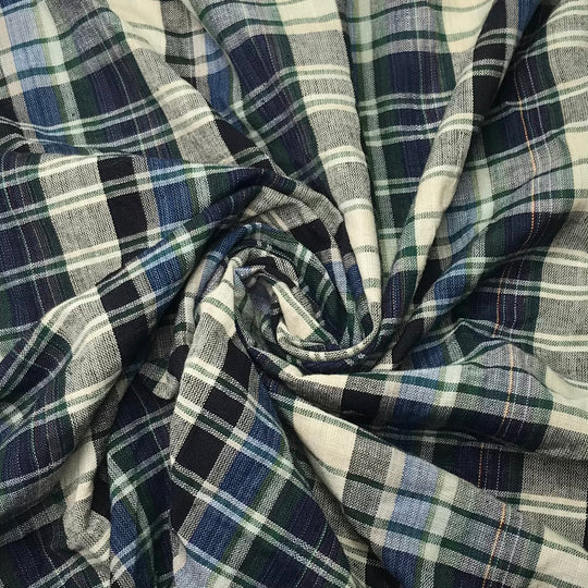 Paddling Down The River - Cotton Woven - Multi Plaid - 1/2 Meter (6600657436785)
