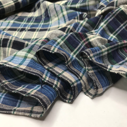 Paddling Down The River - Cotton Woven - Multi Plaid - 1/2 Meter (6600657436785)