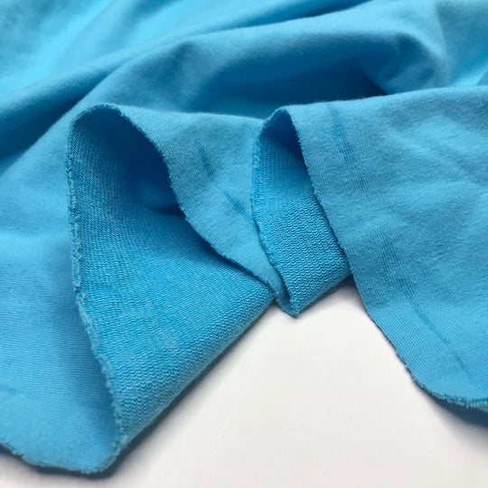Beautiful Big Blue Sky - French Terry Cotton Knit - Light Blue - 1M Bundle (6600995274865)