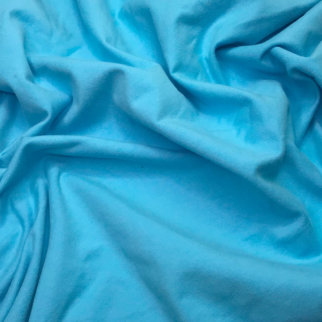 Beautiful Big Blue Sky - French Terry Cotton Knit - Light Blue - 1M Bundle (6600995274865)