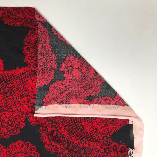 Vampire Leggings - Poly Knit - Black/Red Lace Print - 2.8M Bundle (6603354570865)